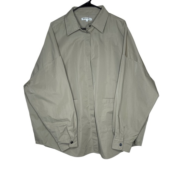 Reformation Tan Layne Oversized Jacket Women's Size L - Picture 2 of 11